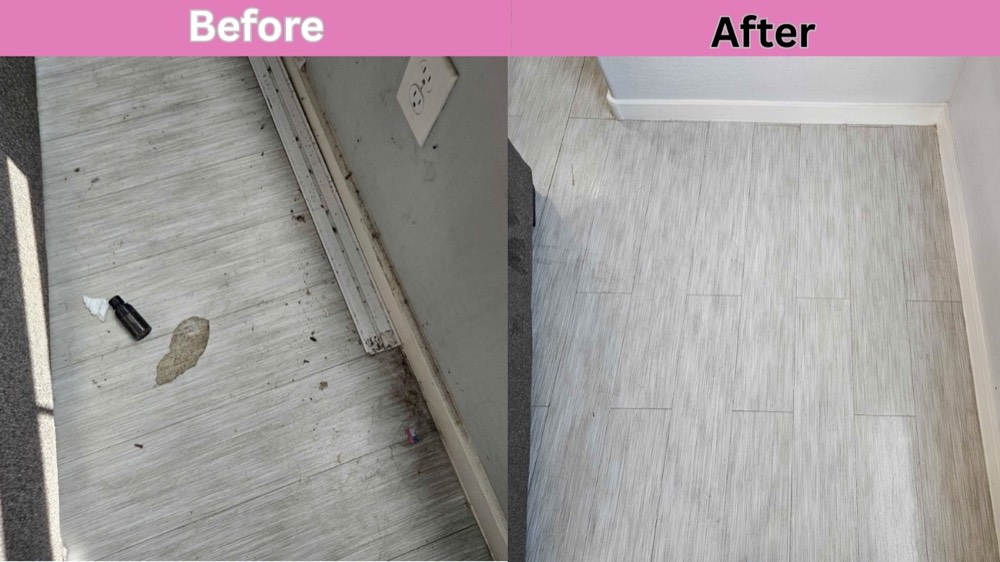 Before and after deep cleaning in Fulshear, TX