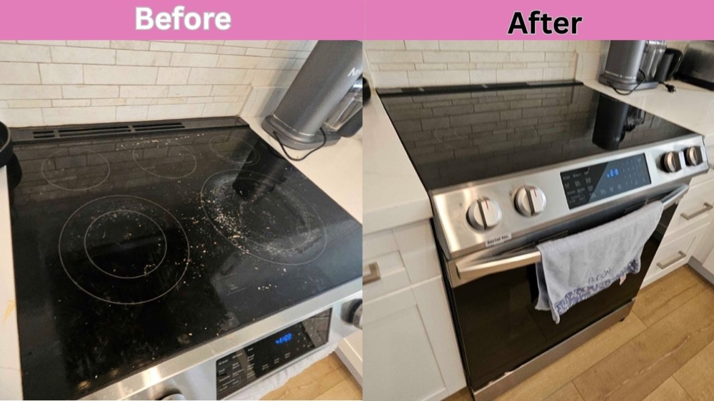 Before and after deep cleaning in Fulshear, TX